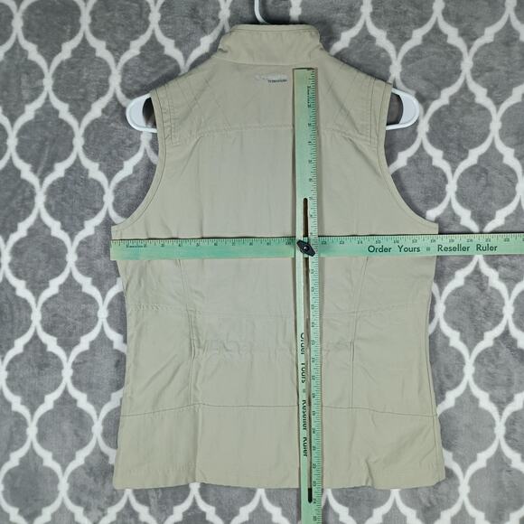 Columbia Titanium Vest Womens Small Khaki Omni-Dry Lightweight Hiking Full Zip - Picture 4 of 10